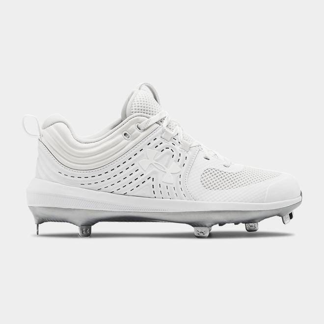 Under Armour Glyde ST - Damske Softball Obuv - Biele